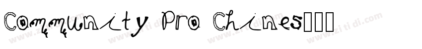 Community Pro Chines字体转换